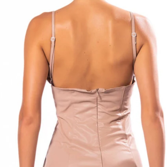 AKIRA VEGAN LEATHER ESSENTIAL MINI DRESS  **NWT** SMALL - Picture 5 of 6
